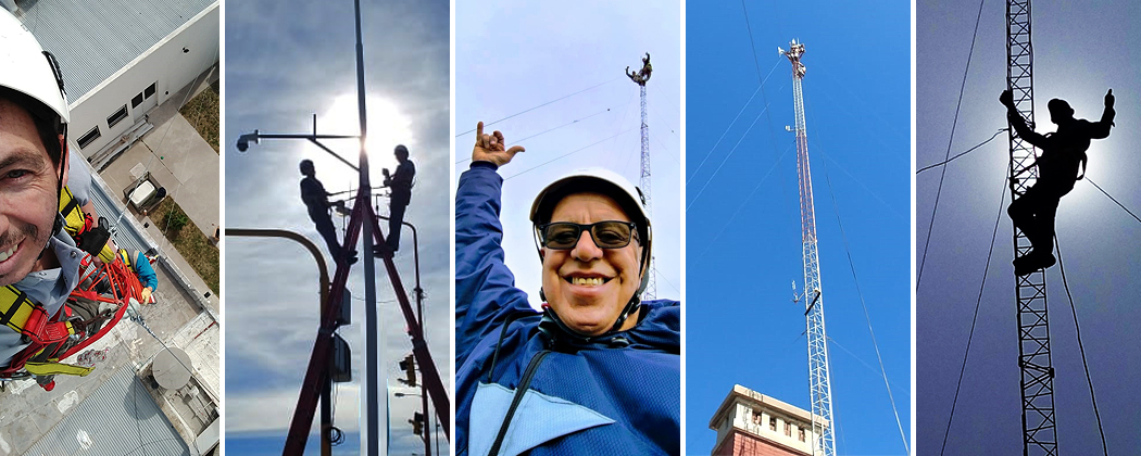 Operarios de ALTEC realizando trabajos de Telecomunicaciones